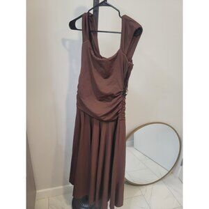 LPA Kyra Midi Dress in Chocolate Brown Size Medium